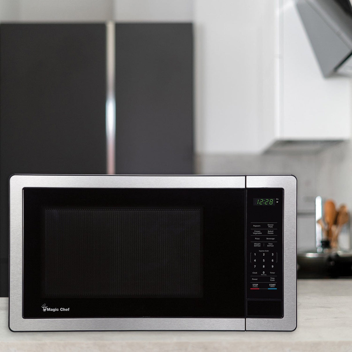 Magic Chef 1.1-Cu. Ft. 1000-Watt Digital Touch Countertop Microwave, Silver