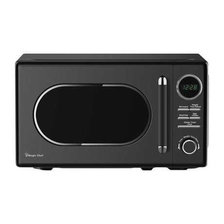 Magic Chef 0.7-Cu. Ft. 700-Watt Retro Countertop Microwave, Black