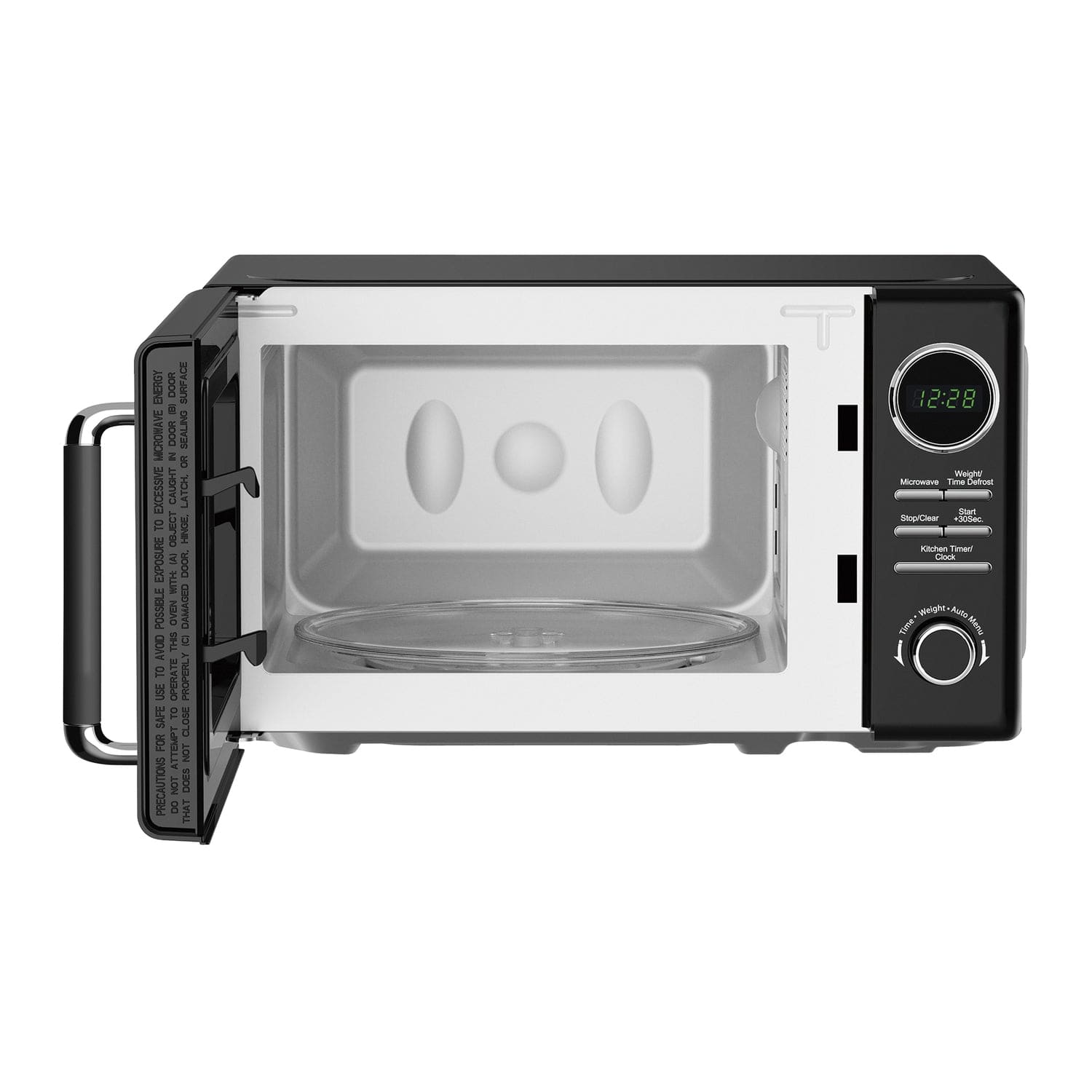 Magic Chef 0.7-Cu. Ft. 700-Watt Retro Countertop Microwave, Black