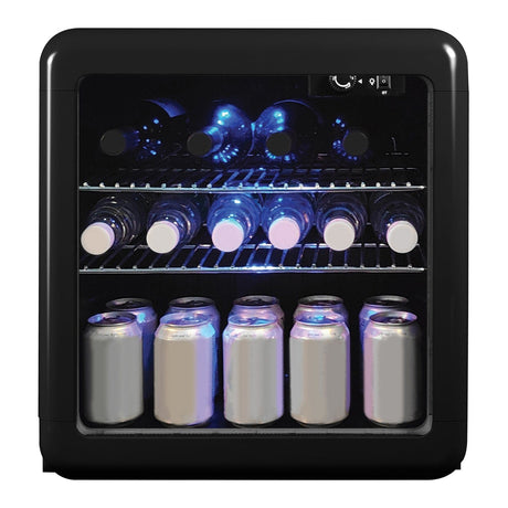 Magic Chef 1.7-Cu. Ft. Retro Beverage Cooler, Black