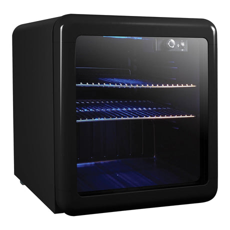 Magic Chef 1.7-Cu. Ft. Retro Beverage Cooler, Black