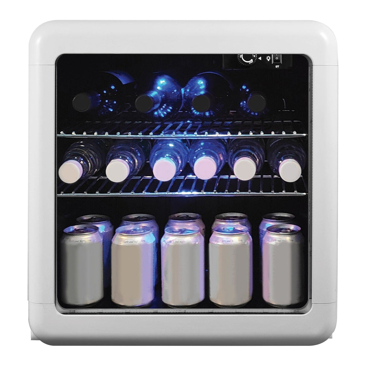 Magic Chef 1.7-Cu. Ft. Retro Beverage Cooler, White