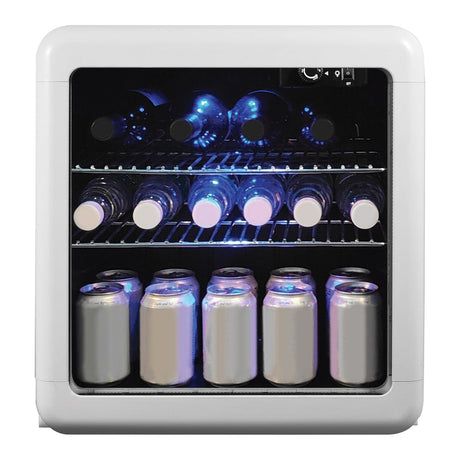 Magic Chef 1.7-Cu. Ft. Retro Beverage Cooler, White