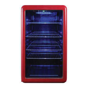 Magic Chef 3.4-Cu. Ft. Retro Beverage Cooler, Red