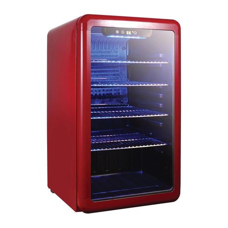 Magic Chef 3.4-Cu. Ft. Retro Beverage Cooler, Red