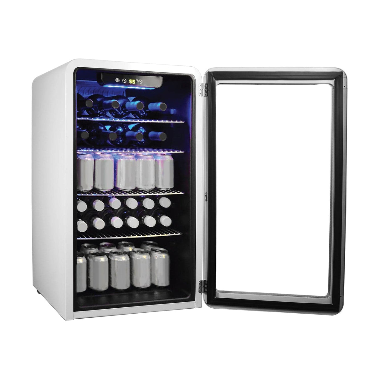 Magic Chef 3.4-Cu. Ft. Retro Beverage Cooler, White