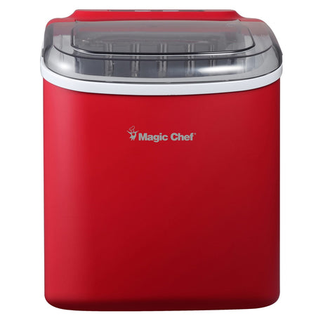 Magic Chef Portable Countertop Ice Maker, 27 Lbs. per Day, Red