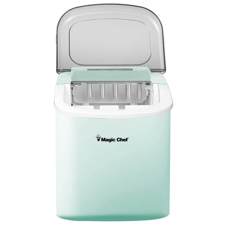 Magic Chef Portable Countertop Ice Maker, 27 Lbs. per Day, Mint Green