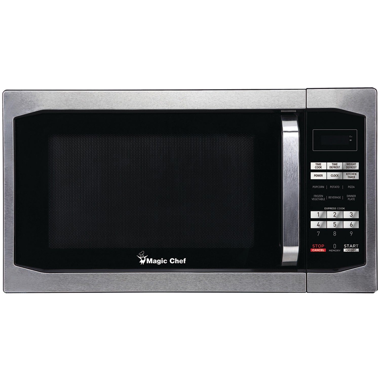 Magic Chef 1.6 Cubic-ft Countertop Microwave, Stainless Steel