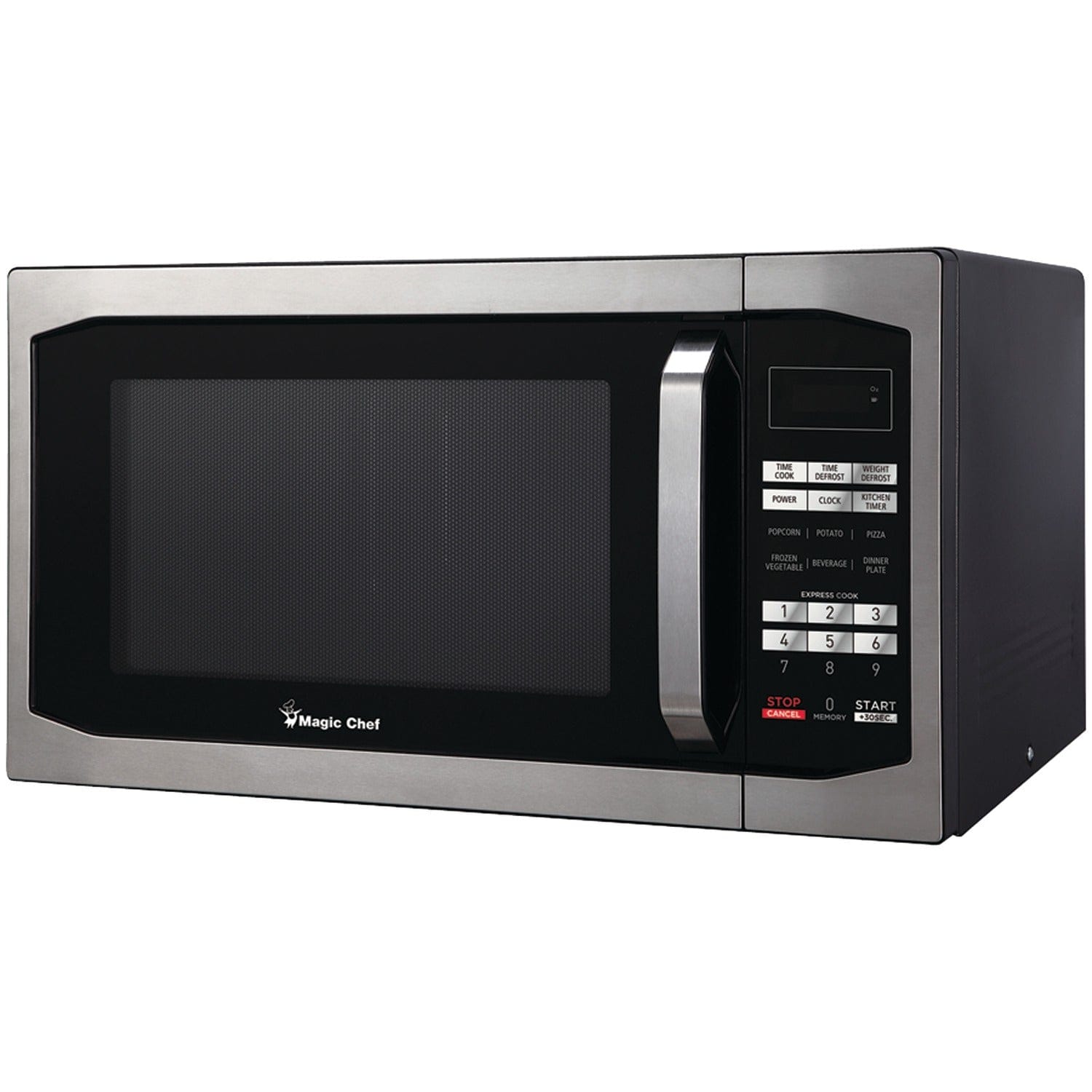 Magic Chef 1.6 Cubic-ft Countertop Microwave, Stainless Steel