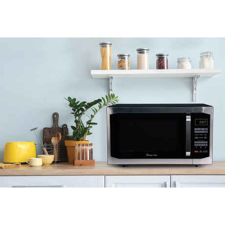 Magic Chef 1.6 Cubic-ft Countertop Microwave, Stainless Steel