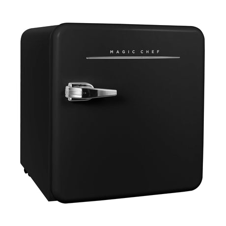 Magic Chef 1.6-Cu. Ft. ENERGY-STAR Certified Retro Mini Fridge with Manual Defrost, Black
