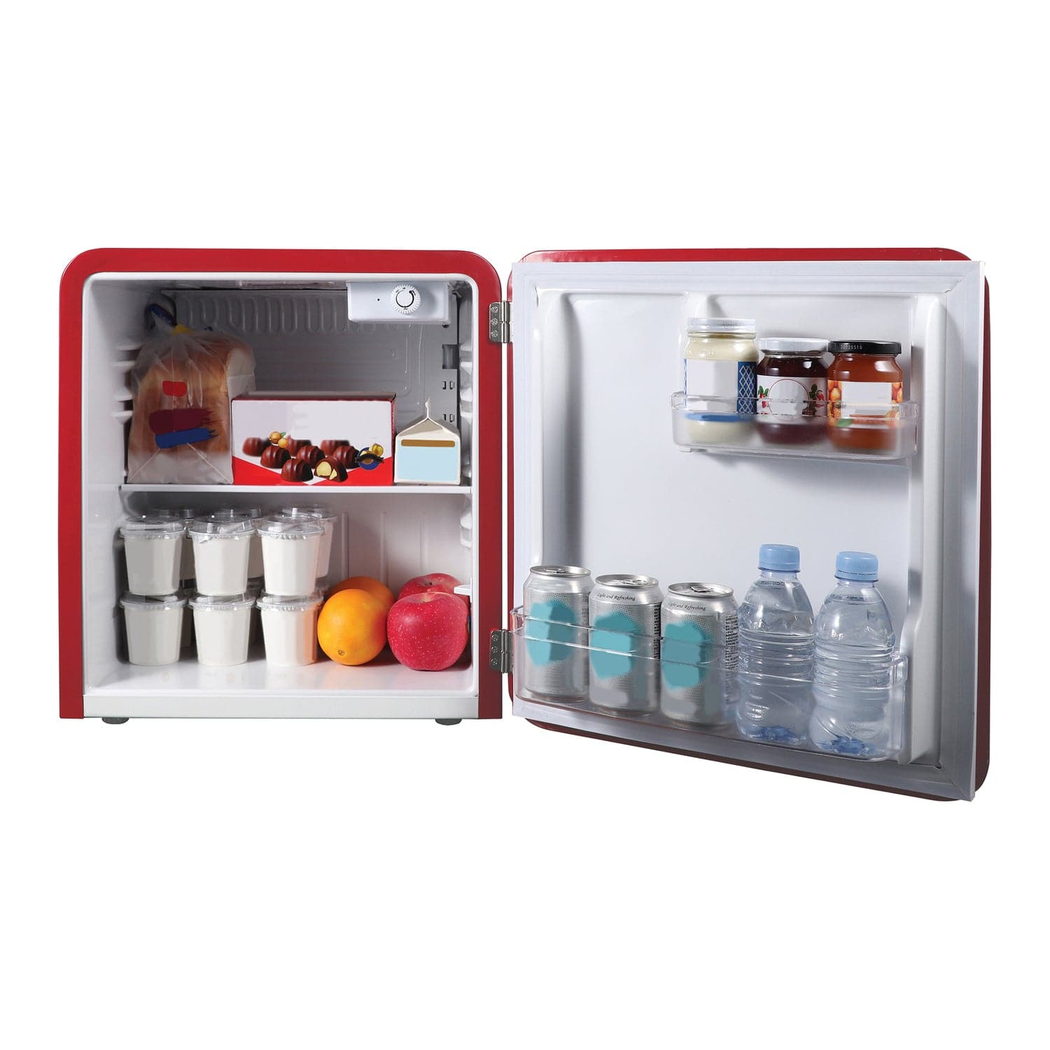 Magic Chef 1.6-Cu. Ft. ENERGY-STAR Certified Retro Mini Fridge with Manual Defrost, Red