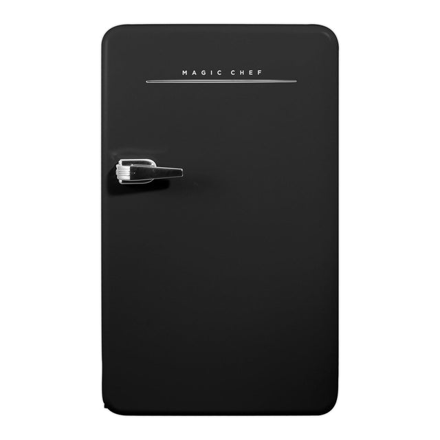 Magic Chef 3.2-Cu. Ft. ENERGY-STAR Certified Retro Mini Fridge with Manual Defrost, Black