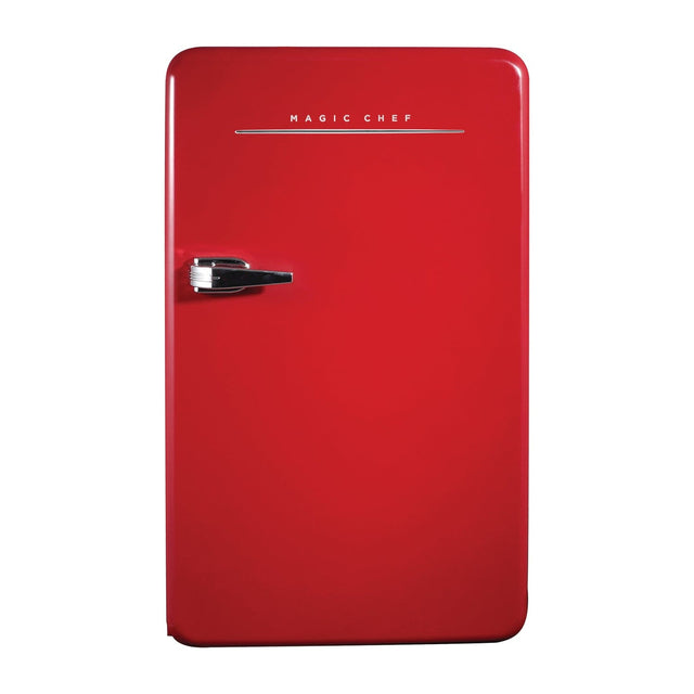 Magic Chef 3.2-Cu. Ft. ENERGY-STAR Certified Retro Mini Fridge with Manual Defrost, Red
