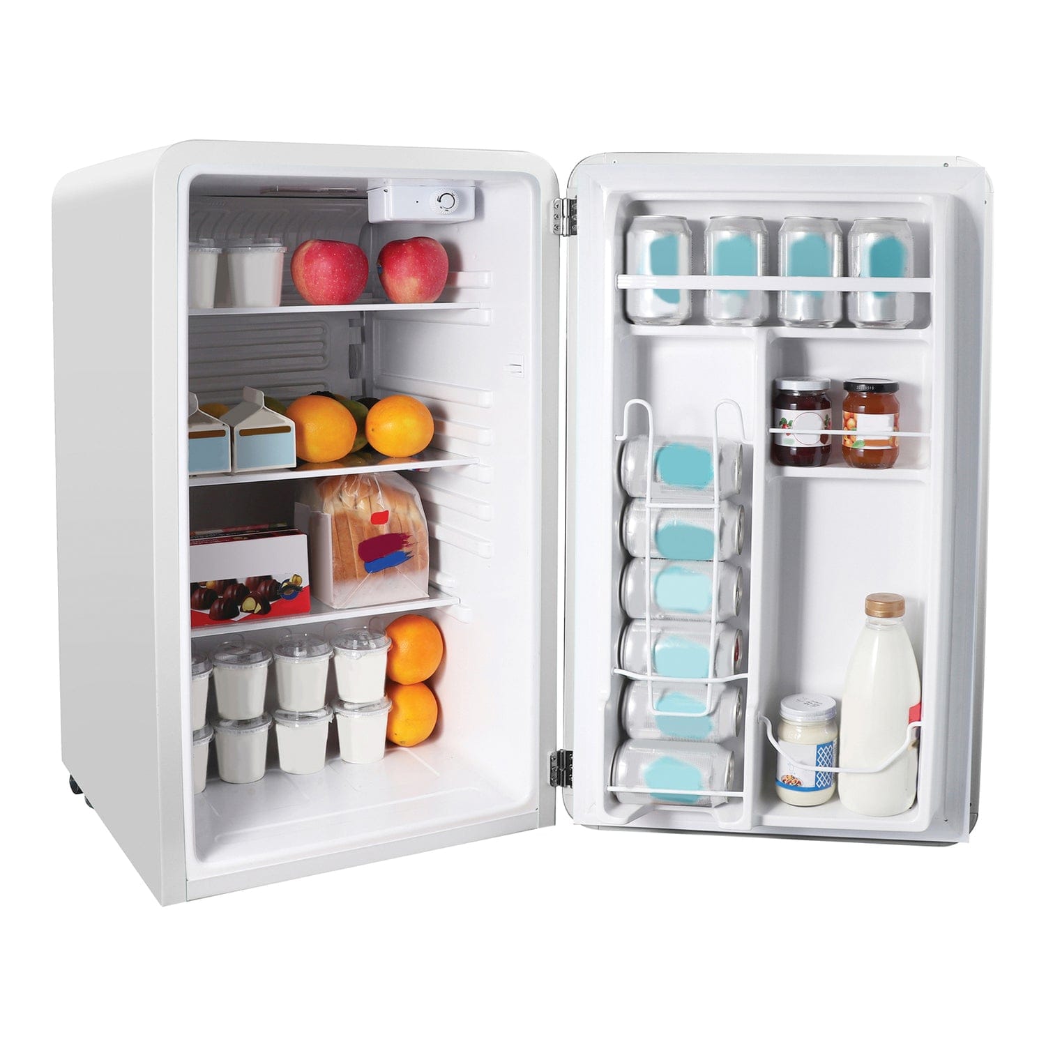 Magic Chef 3.2-Cu. Ft. ENERGY-STAR Certified Retro Mini Fridge with Manual Defrost, White