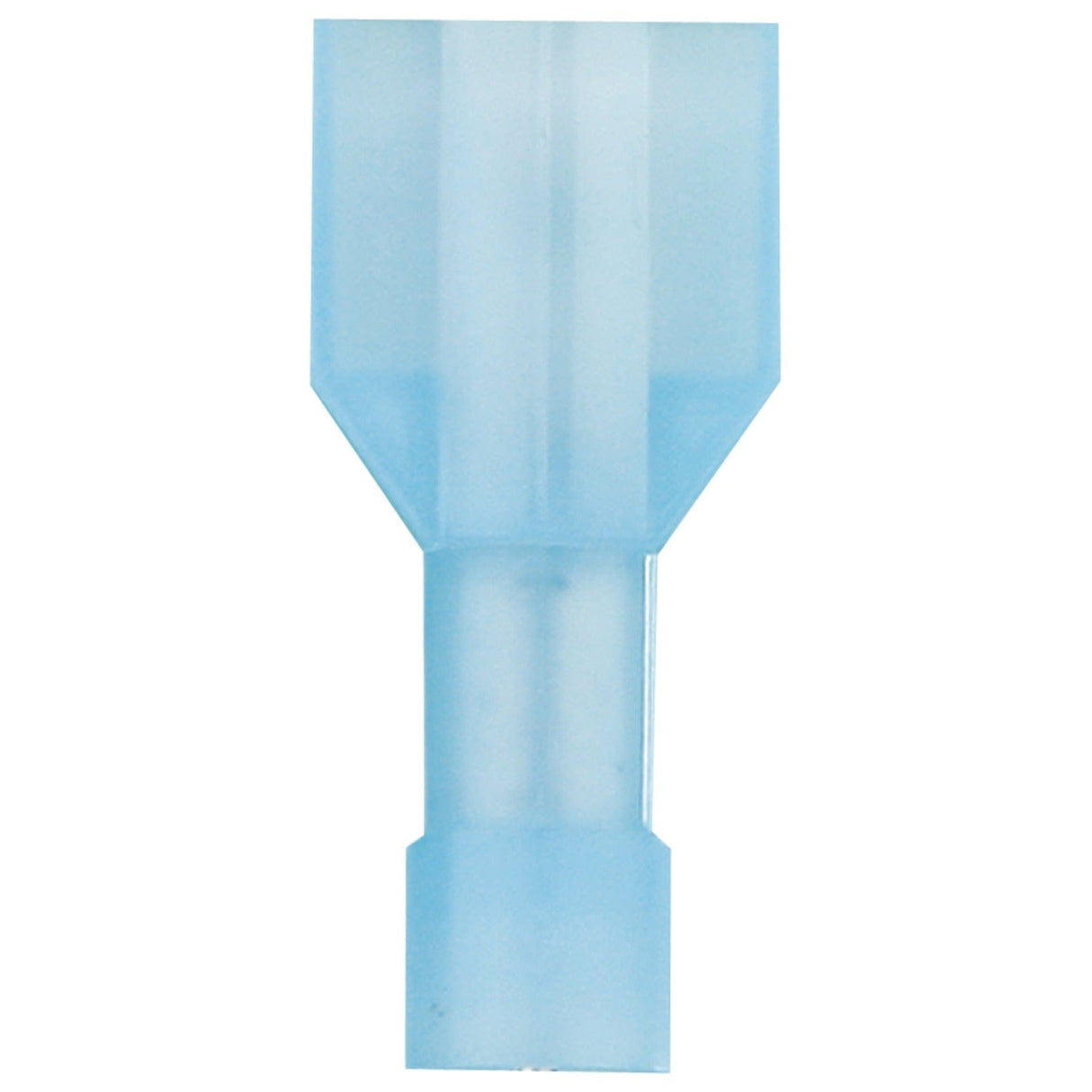 Install Bay Nylon Fully Insulated Male Quick Disconnects, 100 Count, 16–14 Gauge, Blue