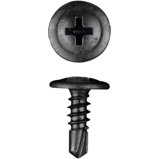 Install Bay Phillips Wafer-Head #8 Tek Screws, 500 Pack, 0.5 In.