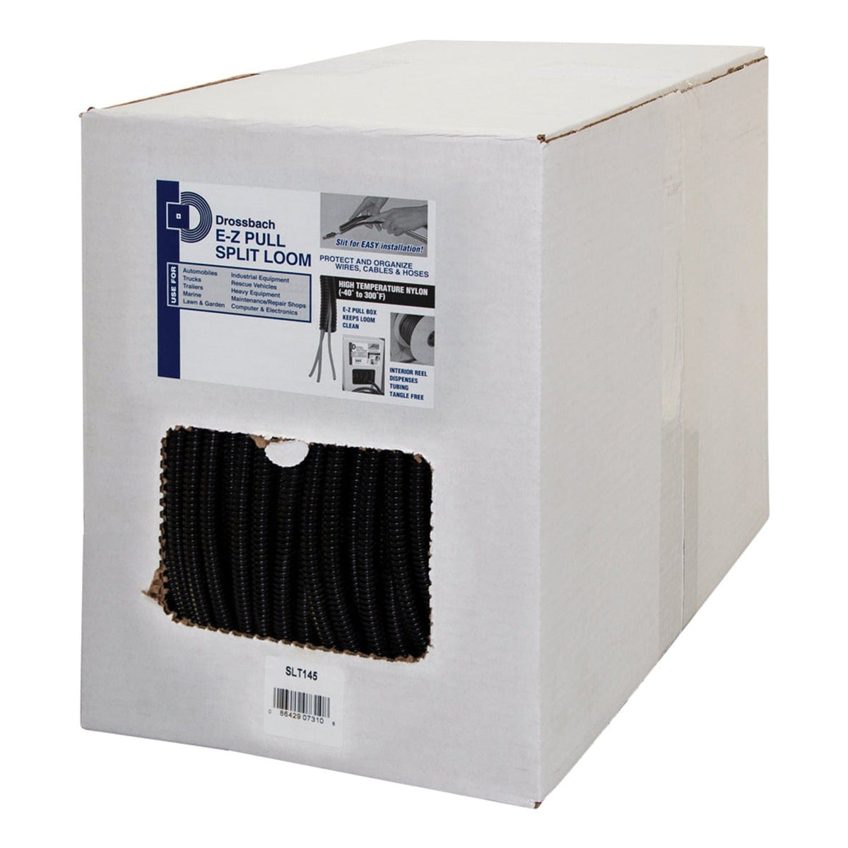 Install Bay Split Loom Tubing, 100-Ft. Coil, 1/4 In. Diameter