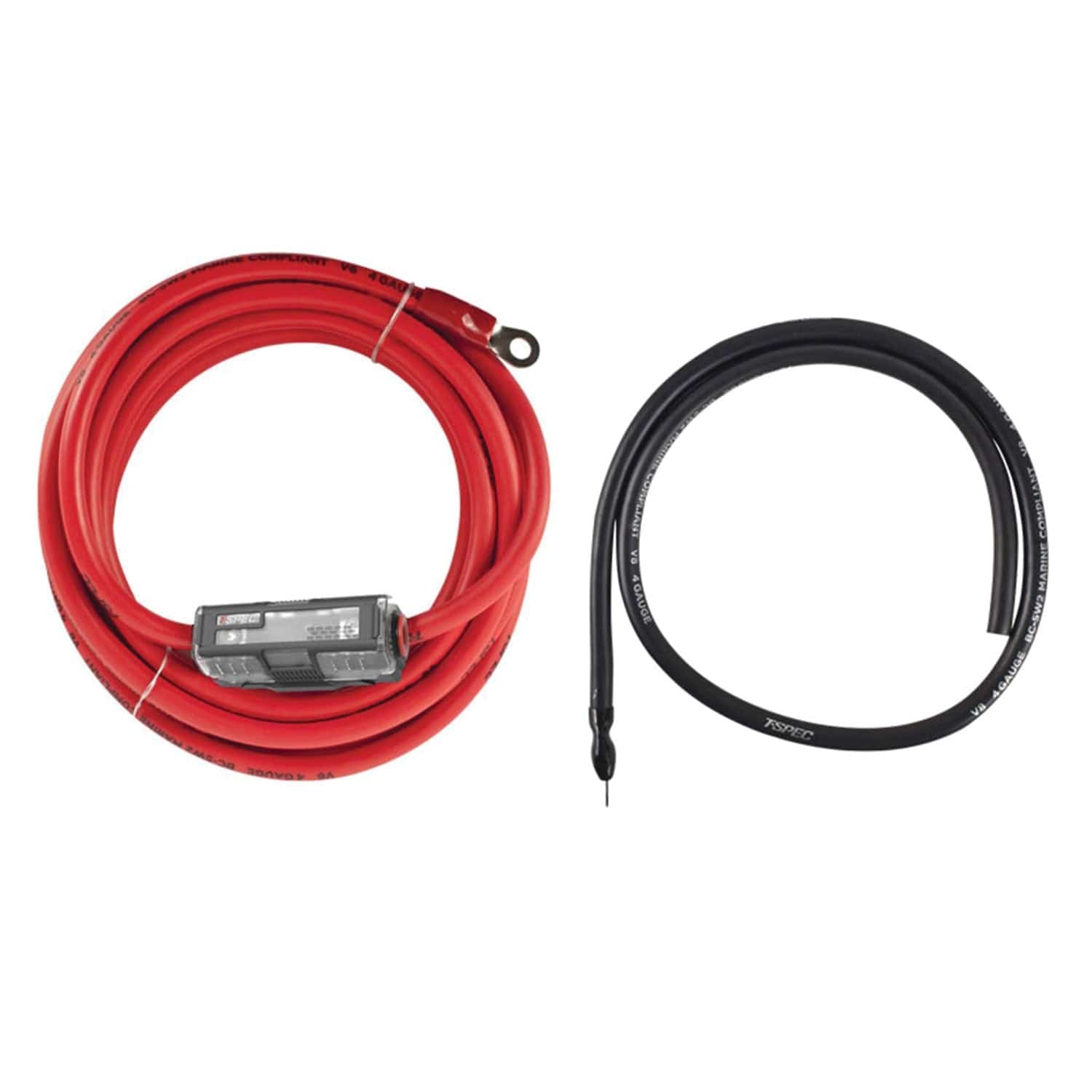 T-Spec v8 SERIES 1500-Watt 4-Gauge Mini-ANL Amp Installation Kit with RCA Cables