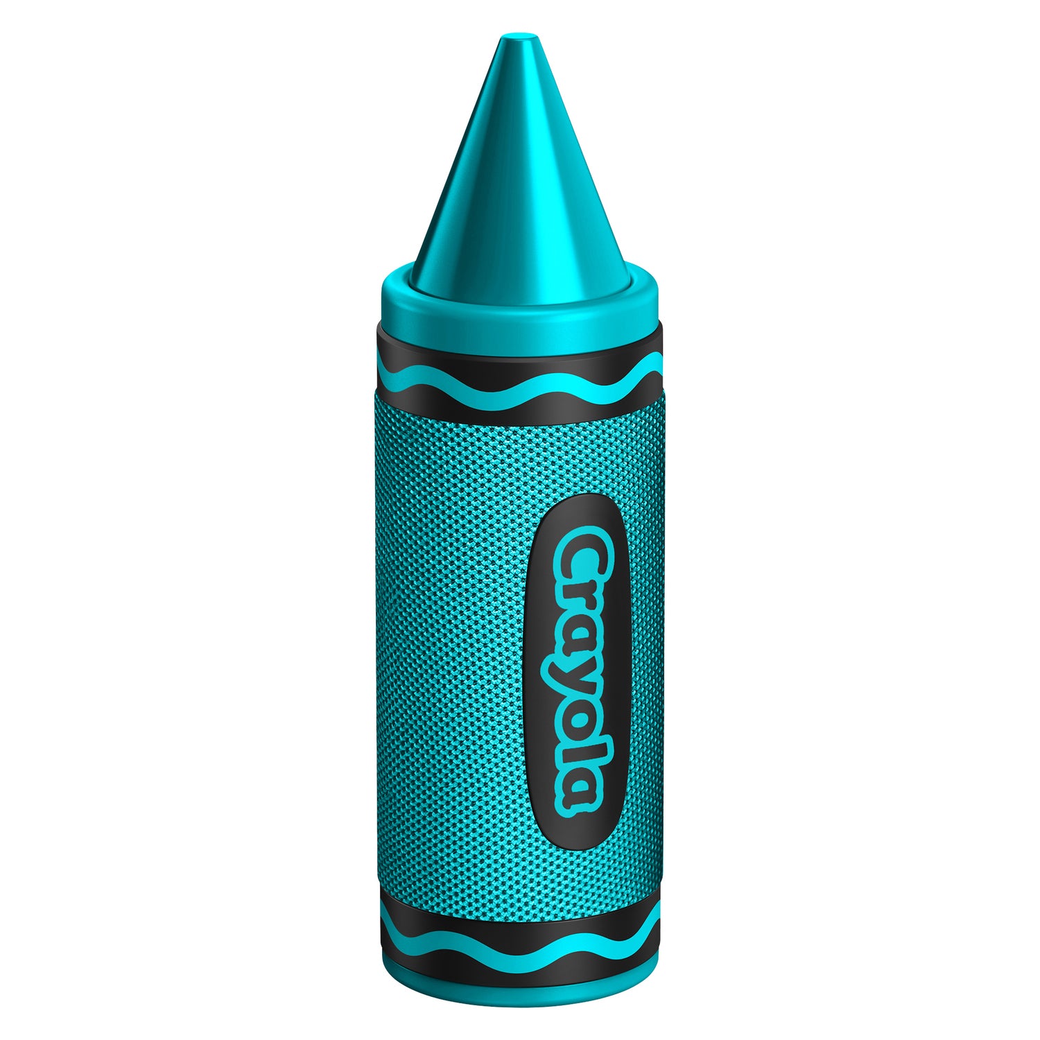 Crayola 5-Watt Portable Bluetooth Rechargeable Crayon Speaker with FM Radio, TWS, TWS, USB/microSD/Aux, up to 3 Hours of Play Time, Teal