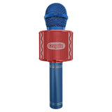 Crayola CKM150 Combo Bluetooth Karaoke Handheld Mic and 5-Watt Speaker, FM/USB/microSD, Aux In/Out, Vocal FX, up to 2 Hours Play Time, Blue