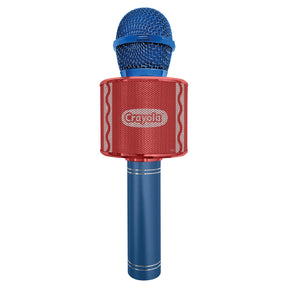 Crayola CKM150 Combo Bluetooth Karaoke Handheld Mic and 5-Watt Speaker, FM/USB/microSD, Aux In/Out, Vocal FX, up to 2 Hours Play Time, Blue