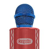 Crayola CKM150 Combo Bluetooth Karaoke Handheld Mic and 5-Watt Speaker, FM/USB/microSD, Aux In/Out, Vocal FX, up to 2 Hours Play Time, Blue