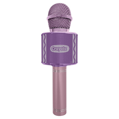 Crayola CKM150 Combo Bluetooth Karaoke Handheld Mic and 5-Watt Speaker, FM/USB/microSD, Aux In/Out, Vocal FX, up to 2 Hours Play Time, Pink