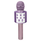 Crayola CKM150 Combo Bluetooth Karaoke Handheld Mic and 5-Watt Speaker, FM/USB/microSD, Aux In/Out, Vocal FX, up to 2 Hours Play Time, Pink