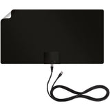 Mohu Leaf Supreme PRO Paper-Thin Indoor TV Antenna, Amplified, UHF VHF, 65-Mile Range, Multi-Directional, 12-Ft. Cable, Signal Indicator