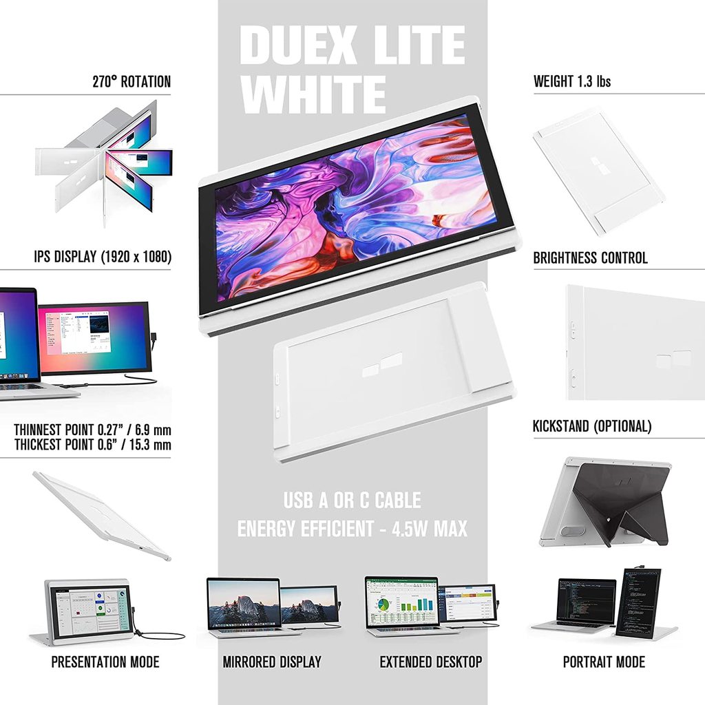 Mobile Pixels MPDUEXLITE-RB Duex Lite 12.5" Monitor - Certified Refurbishe