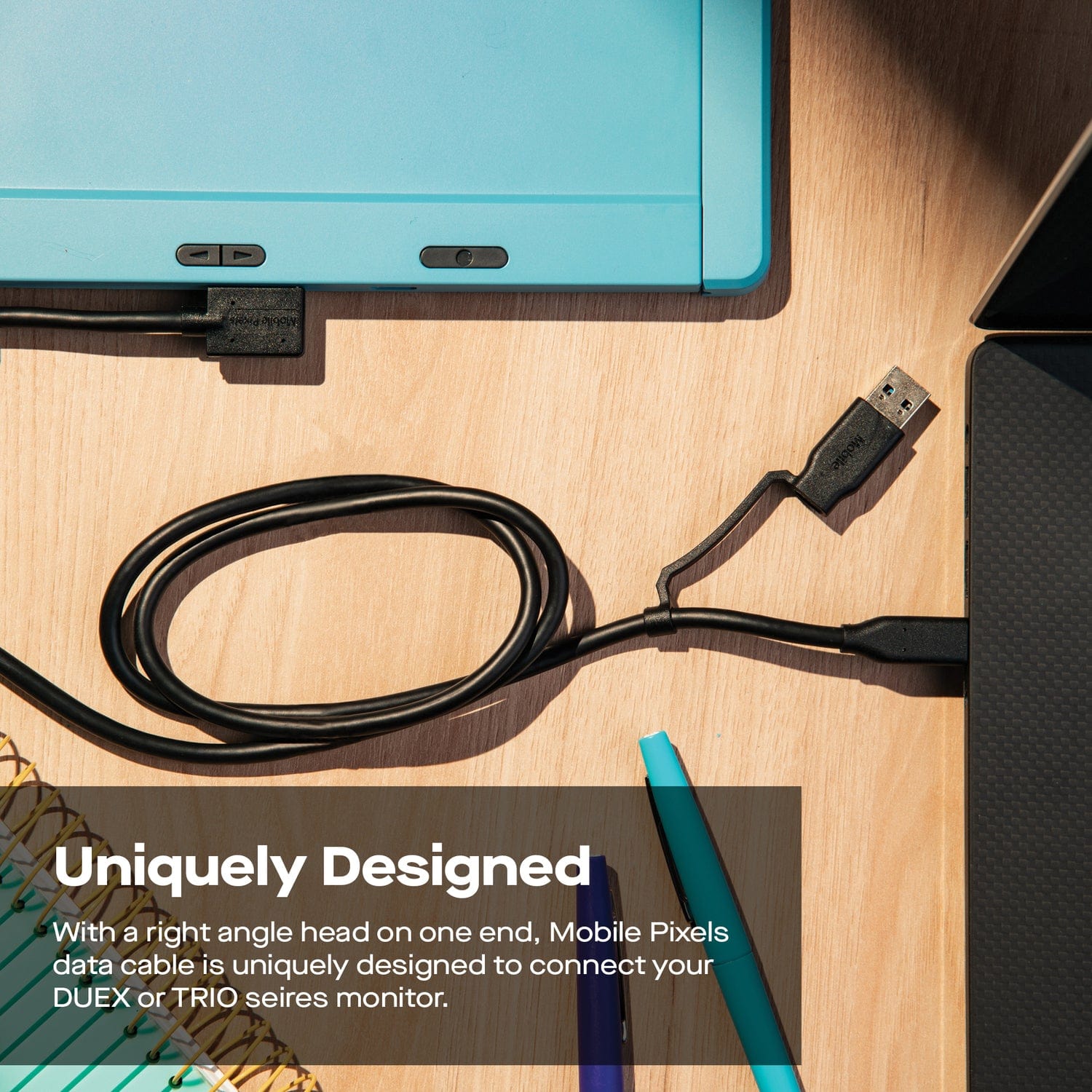 Mobile Pixels 3-Ft. USB-C to USB-C Cable with Type-A Adapter, Black