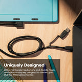 Mobile Pixels 3-Ft. USB-C to USB-C Cable with Type-A Adapter, Black