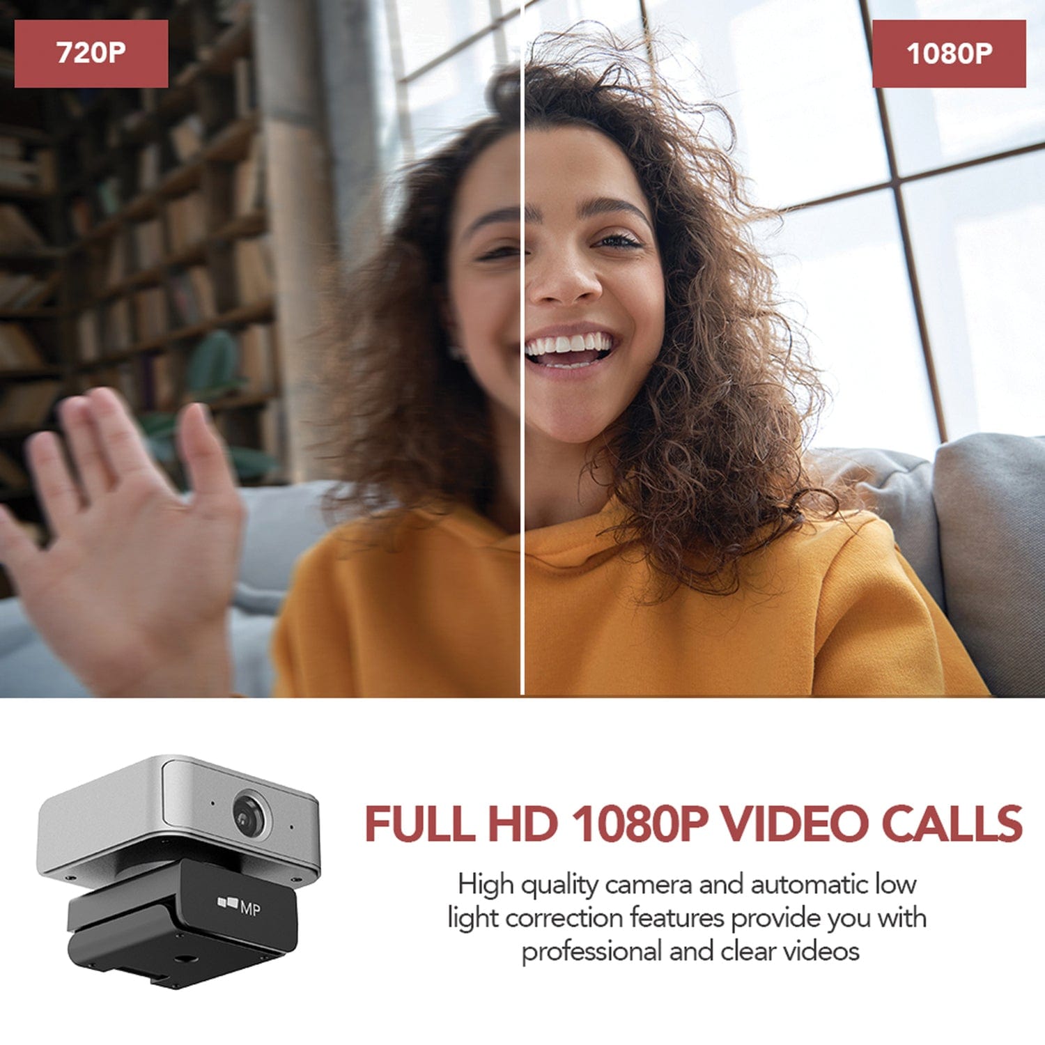 Mobile Pixels 1080p AI Web Camera with Microphone