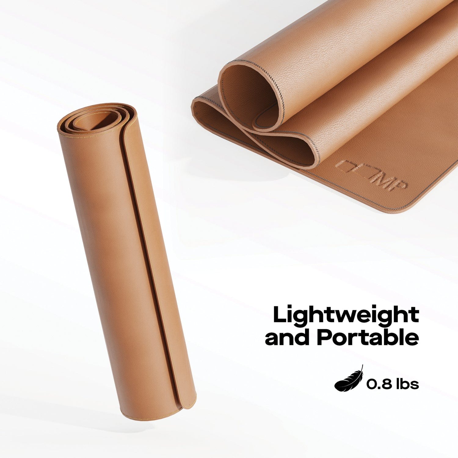 Mobile Pixels 31.5-In. x 15.75-In. PU Leather Desk Mat, Oak Brown