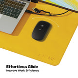 Mobile Pixels PU Leather Desk Mat, Racing Yellow