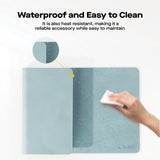 Mobile Pixels PU Leather Desk Mat, Haze Blue