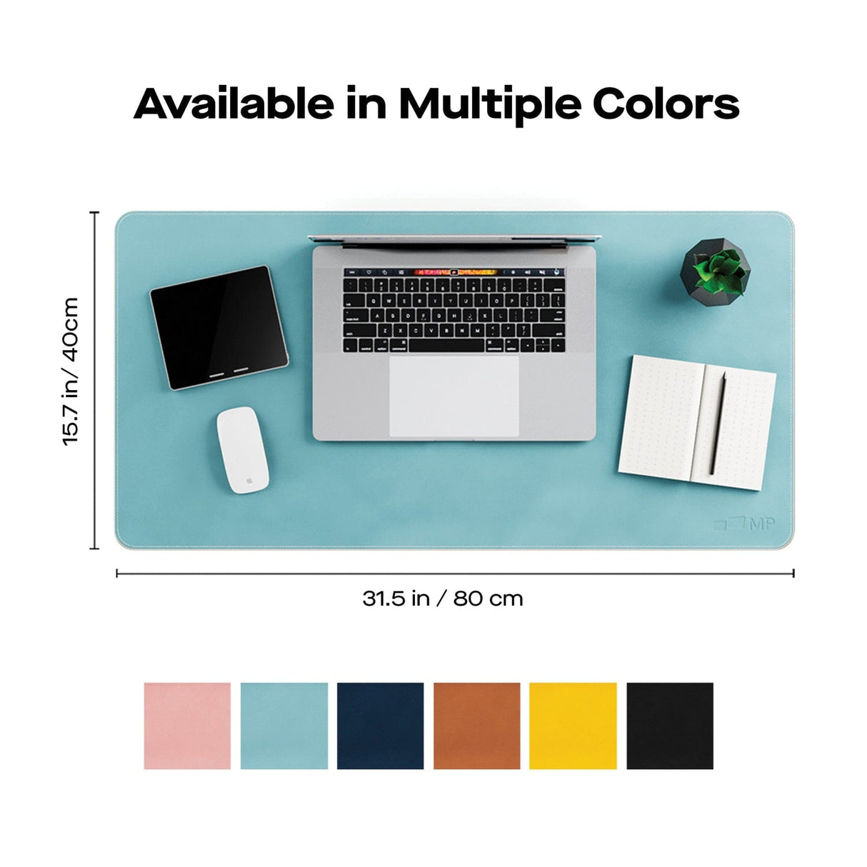 Mobile Pixels PU Leather Desk Mat, Haze Blue