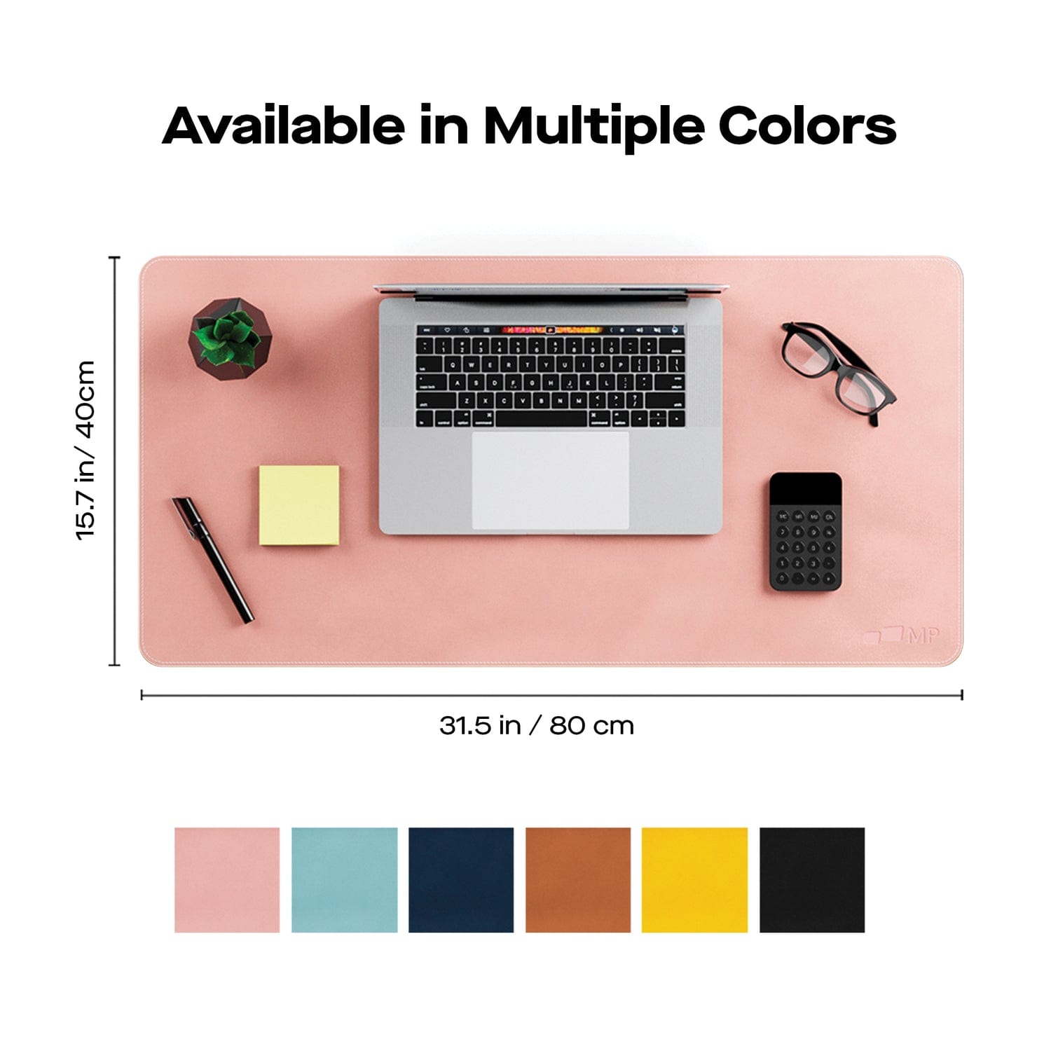 Mobile Pixels PU Leather Desk Mat, Coral Pink