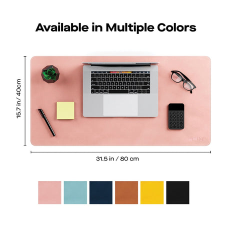 Mobile Pixels PU Leather Desk Mat, Coral Pink