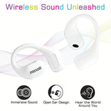 Maxell OHS Pro Bluetooth Open-Ear Earhooks with Mics and Light-up Charging Case, Secure and Comfortable Fit, up to 18 Hours of Play Time