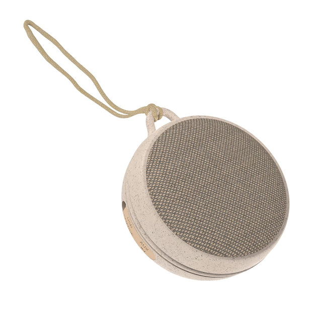 Maxell 3-Watt ECO Portable Bluetooth Rechargeable Speaker with Natural Wood Casing, Aux In, IPX7 Waterproof, up to 7 Hours of Play Time, Light Wood
