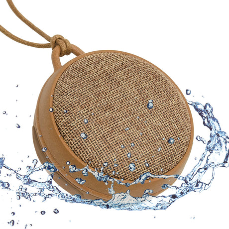 Maxell 3-Watt ECO Portable Bluetooth Rechargeable Speaker with Natural Wood Casing, Aux In, IPX7 Waterproof, up to 7 Hours of Play Time, Dark Wood