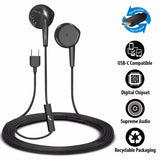 Maxell EB-96 Wired In-Ear Earbuds with In-Line Mic/Remote and USB-C Connector