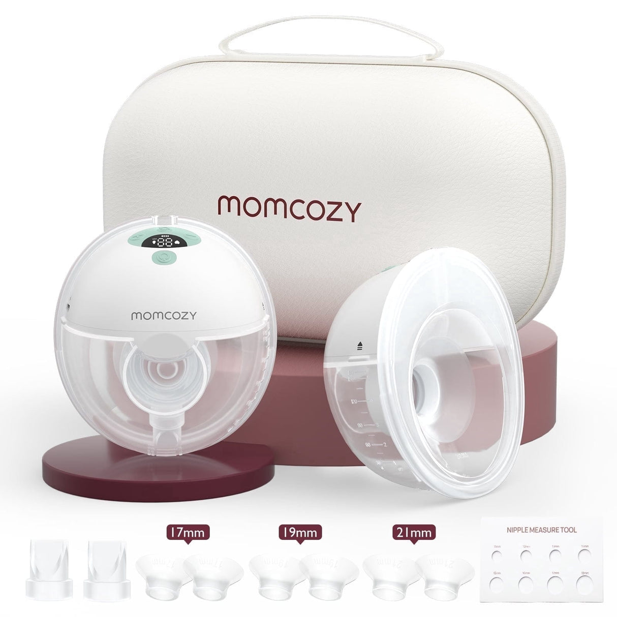 Momcozy M5 Wearable Hands-Free Breast Pump, Soft Double-Sealed Flange 24mm, 3 Modes & 9 Levels Electric Pump, 2 Pack, Green