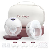 Momcozy M5 Wearable Hands-Free Breast Pump, Soft Double-Sealed Flange 24mm, 3 Modes & 9 Levels Electric Pump, 2 Pack, Purple