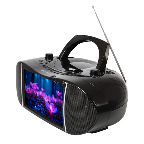 Emerson Combo 9-In. TV and Bluetooth DVD/CD/USB/AM FM Radio Boom Box, HDMI Input and Remote, EDL-2901
