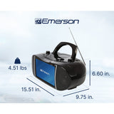 Emerson Combo 9-In. TV and Bluetooth DVD/CD/USB/AM FM Radio Boom Box, HDMI Input and Remote, EDL-2901