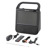 Emerson Combo 10-In. Portable TV and Bluetooth In/Out DVD/CD/USB/FM Radio Boom Box System, HDMI Input, Mic Input, and Remote, EDL-3000